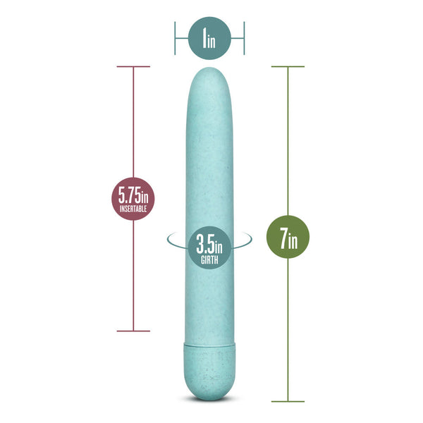 Blush Novelties Gaia Eco Plant-Based Slim Vibrator - Aqua - Extreme Toyz Singapore - https://extremetoyz.com.sg - Sex Toys and Lingerie Online Store - Bondage Gear / Vibrators / Electrosex Toys / Wireless Remote Control Vibes / Sexy Lingerie and Role Play / BDSM / Dungeon Furnitures / Dildos and Strap Ons &nbsp;/ Anal and Prostate Massagers / Anal Douche and Cleaning Aide / Delay Sprays and Gels / Lubricants and more...