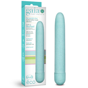 Blush Novelties Gaia Eco Plant-Based Slim Vibrator - Aqua - Extreme Toyz Singapore - https://extremetoyz.com.sg - Sex Toys and Lingerie Online Store - Bondage Gear / Vibrators / Electrosex Toys / Wireless Remote Control Vibes / Sexy Lingerie and Role Play / BDSM / Dungeon Furnitures / Dildos and Strap Ons &nbsp;/ Anal and Prostate Massagers / Anal Douche and Cleaning Aide / Delay Sprays and Gels / Lubricants and more...