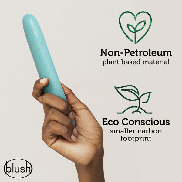 Blush Novelties Gaia Eco Plant-Based Slim Vibrator - Aqua - Extreme Toyz Singapore - https://extremetoyz.com.sg - Sex Toys and Lingerie Online Store - Bondage Gear / Vibrators / Electrosex Toys / Wireless Remote Control Vibes / Sexy Lingerie and Role Play / BDSM / Dungeon Furnitures / Dildos and Strap Ons &nbsp;/ Anal and Prostate Massagers / Anal Douche and Cleaning Aide / Delay Sprays and Gels / Lubricants and more...