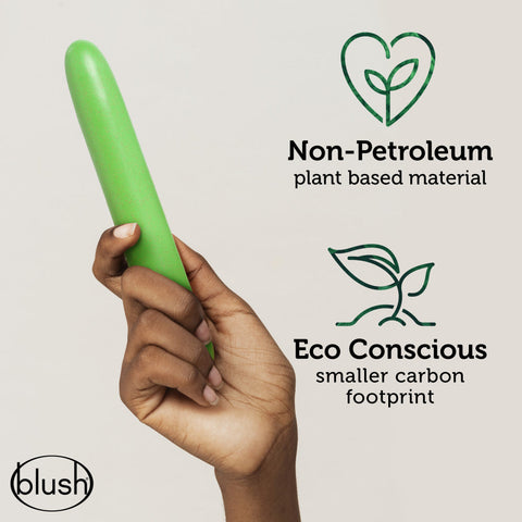 Blush Novelties Gaia Eco Rechargeable Plant-Based Slim Vibrator - Green - Extreme Toyz Singapore - https://extremetoyz.com.sg - Sex Toys and Lingerie Online Store - Bondage Gear / Vibrators / Electrosex Toys / Wireless Remote Control Vibes / Sexy Lingerie and Role Play / BDSM / Dungeon Furnitures / Dildos and Strap Ons &nbsp;/ Anal and Prostate Massagers / Anal Douche and Cleaning Aide / Delay Sprays and Gels / Lubricants and more...