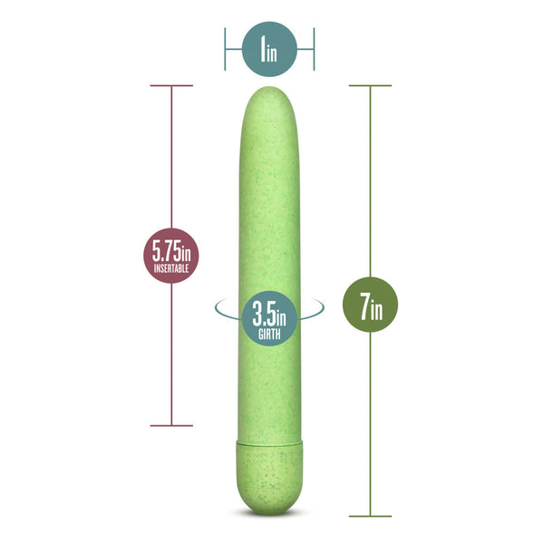 Blush Novelties Gaia Eco Rechargeable Plant-Based Slim Vibrator - Green - Extreme Toyz Singapore - https://extremetoyz.com.sg - Sex Toys and Lingerie Online Store - Bondage Gear / Vibrators / Electrosex Toys / Wireless Remote Control Vibes / Sexy Lingerie and Role Play / BDSM / Dungeon Furnitures / Dildos and Strap Ons &nbsp;/ Anal and Prostate Massagers / Anal Douche and Cleaning Aide / Delay Sprays and Gels / Lubricants and more...