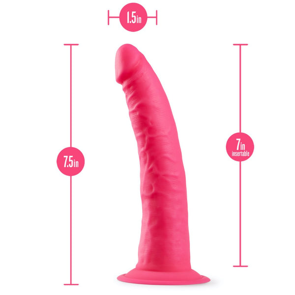 Blush Novelties Neo Elite 7.5" Silicone Dual Density Cock - Neon Pink - Extreme Toyz Singapore - https://extremetoyz.com.sg - Sex Toys and Lingerie Online Store - Bondage Gear / Vibrators / Electrosex Toys / Wireless Remote Control Vibes / Sexy Lingerie and Role Play / BDSM / Dungeon Furnitures / Dildos and Strap Ons &nbsp;/ Anal and Prostate Massagers / Anal Douche and Cleaning Aide / Delay Sprays and Gels / Lubricants and more...