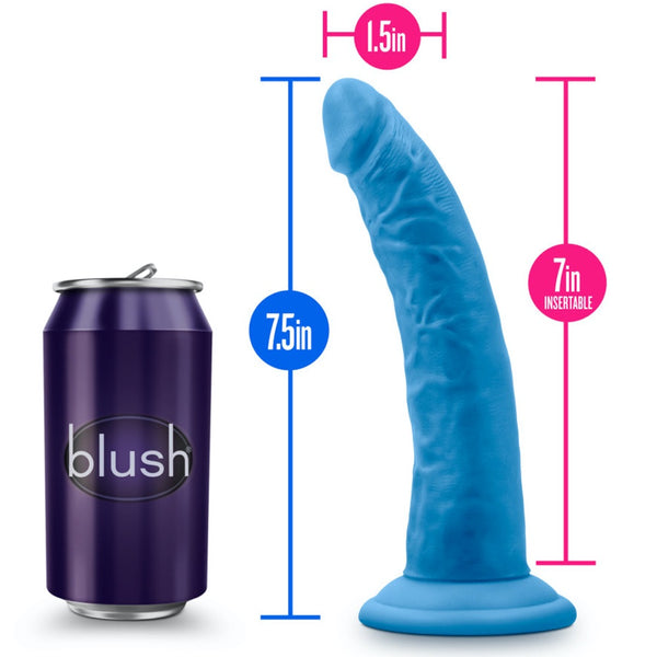 Blush Novelties Neo Elite 7.5" Silicone Dual Density Cock - Neon Blue - Extreme Toyz Singapore - https://extremetoyz.com.sg - Sex Toys and Lingerie Online Store - Bondage Gear / Vibrators / Electrosex Toys / Wireless Remote Control Vibes / Sexy Lingerie and Role Play / BDSM / Dungeon Furnitures / Dildos and Strap Ons &nbsp;/ Anal and Prostate Massagers / Anal Douche and Cleaning Aide / Delay Sprays and Gels / Lubricants and more...