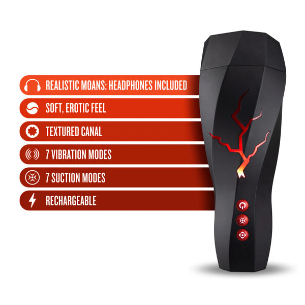 M For Men Storm Vibrating & Auto Milking Masturbator with Ear Phones for Realistic Moans