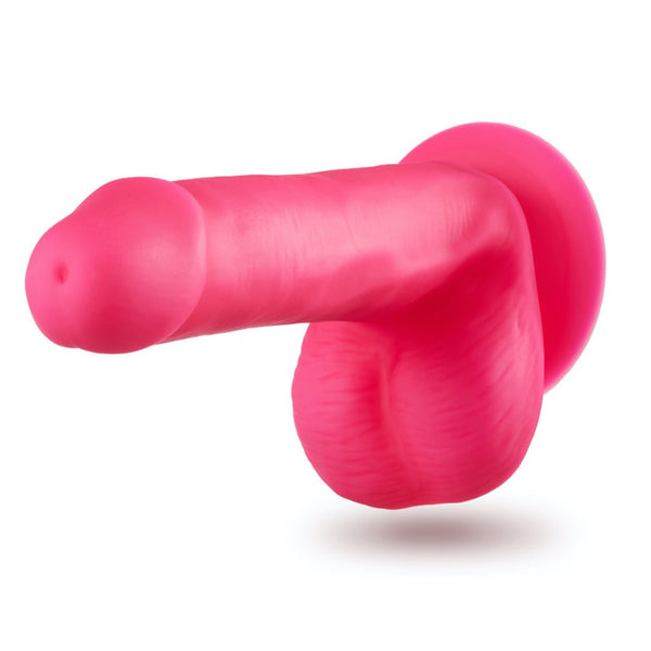 Blush Novelties Neo Elite 6" Silicone Dual Density Cock with Balls - Neon Pink - Extreme Toyz Singapore - https://extremetoyz.com.sg - Sex Toys and Lingerie Online Store - Bondage Gear / Vibrators / Electrosex Toys / Wireless Remote Control Vibes / Sexy Lingerie and Role Play / BDSM / Dungeon Furnitures / Dildos and Strap Ons &nbsp;/ Anal and Prostate Massagers / Anal Douche and Cleaning Aide / Delay Sprays and Gels / Lubricants and more...