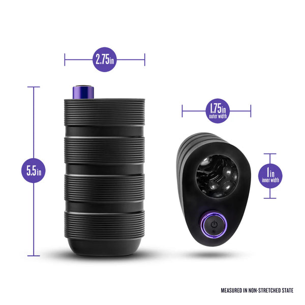 M Elite Platinum Strok Vibrating Purio™ Ultra Soft Liquid Silicone Rechargeable Masturbator