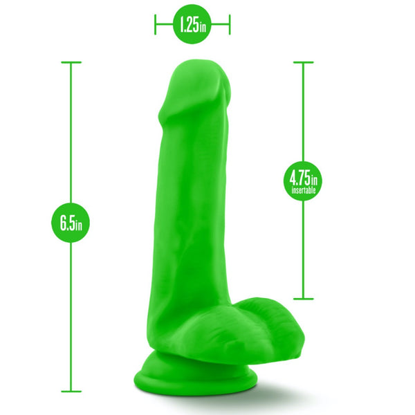 Blush Novelties Neo Elite 6" Silicone Dual Density Cock with Balls - Neon Green - Extreme Toyz Singapore - https://extremetoyz.com.sg - Sex Toys and Lingerie Online Store - Bondage Gear / Vibrators / Electrosex Toys / Wireless Remote Control Vibes / Sexy Lingerie and Role Play / BDSM / Dungeon Furnitures / Dildos and Strap Ons &nbsp;/ Anal and Prostate Massagers / Anal Douche and Cleaning Aide / Delay Sprays and Gels / Lubricants and more...