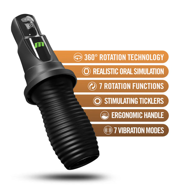 M For Men 3rd Base 360° Rotating & Vibrating Automatic Oral Masturbator