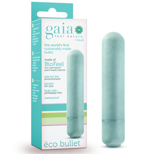 Blush Novelties Gaia Eco Plant-Based Bullet Vibrator - Aqua - Extreme Toyz Singapore - https://extremetoyz.com.sg - Sex Toys and Lingerie Online Store - Bondage Gear / Vibrators / Electrosex Toys / Wireless Remote Control Vibes / Sexy Lingerie and Role Play / BDSM / Dungeon Furnitures / Dildos and Strap Ons &nbsp;/ Anal and Prostate Massagers / Anal Douche and Cleaning Aide / Delay Sprays and Gels / Lubricants and more...