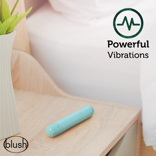 Blush Novelties Gaia Eco Plant-Based Bullet Vibrator - Aqua - Extreme Toyz Singapore - https://extremetoyz.com.sg - Sex Toys and Lingerie Online Store - Bondage Gear / Vibrators / Electrosex Toys / Wireless Remote Control Vibes / Sexy Lingerie and Role Play / BDSM / Dungeon Furnitures / Dildos and Strap Ons &nbsp;/ Anal and Prostate Massagers / Anal Douche and Cleaning Aide / Delay Sprays and Gels / Lubricants and more...