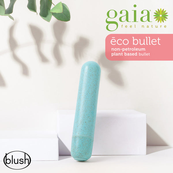 Blush Novelties Gaia Eco Plant-Based Bullet Vibrator - Aqua - Extreme Toyz Singapore - https://extremetoyz.com.sg - Sex Toys and Lingerie Online Store - Bondage Gear / Vibrators / Electrosex Toys / Wireless Remote Control Vibes / Sexy Lingerie and Role Play / BDSM / Dungeon Furnitures / Dildos and Strap Ons &nbsp;/ Anal and Prostate Massagers / Anal Douche and Cleaning Aide / Delay Sprays and Gels / Lubricants and more...