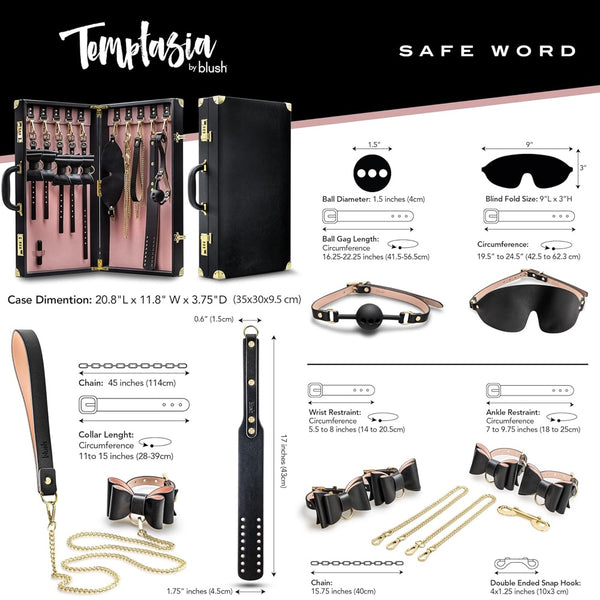 Temptasia Safe Word Bondage Kit with Suitcase