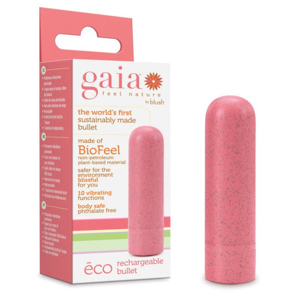 Blush Novelties Gaia Eco Rechargeable Plant-Based Bullet Vibrator - Coral - Extreme Toyz Singapore - https://extremetoyz.com.sg - Sex Toys and Lingerie Online Store - Bondage Gear / Vibrators / Electrosex Toys / Wireless Remote Control Vibes / Sexy Lingerie and Role Play / BDSM / Dungeon Furnitures / Dildos and Strap Ons &nbsp;/ Anal and Prostate Massagers / Anal Douche and Cleaning Aide / Delay Sprays and Gels / Lubricants and more...