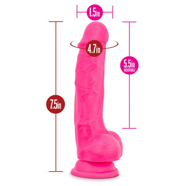 Blush Novelties Ruse Hypnotize 7.5" Silicone Dildo - Hot Pink - Extreme Toyz Singapore - https://extremetoyz.com.sg - Sex Toys and Lingerie Online Store - Bondage Gear / Vibrators / Electrosex Toys / Wireless Remote Control Vibes / Sexy Lingerie and Role Play / BDSM / Dungeon Furnitures / Dildos and Strap Ons &nbsp;/ Anal and Prostate Massagers / Anal Douche and Cleaning Aide / Delay Sprays and Gels / Lubricants and more...