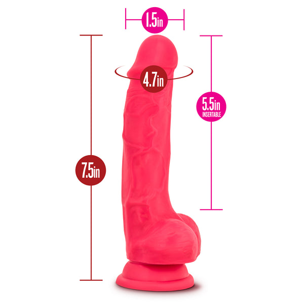 Blush Novelties Ruse Hypnotize 7.5" Silicone Dildo - Cerise - Extreme Toyz Singapore - https://extremetoyz.com.sg - Sex Toys and Lingerie Online Store - Bondage Gear / Vibrators / Electrosex Toys / Wireless Remote Control Vibes / Sexy Lingerie and Role Play / BDSM / Dungeon Furnitures / Dildos and Strap Ons &nbsp;/ Anal and Prostate Massagers / Anal Douche and Cleaning Aide / Delay Sprays and Gels / Lubricants and more...