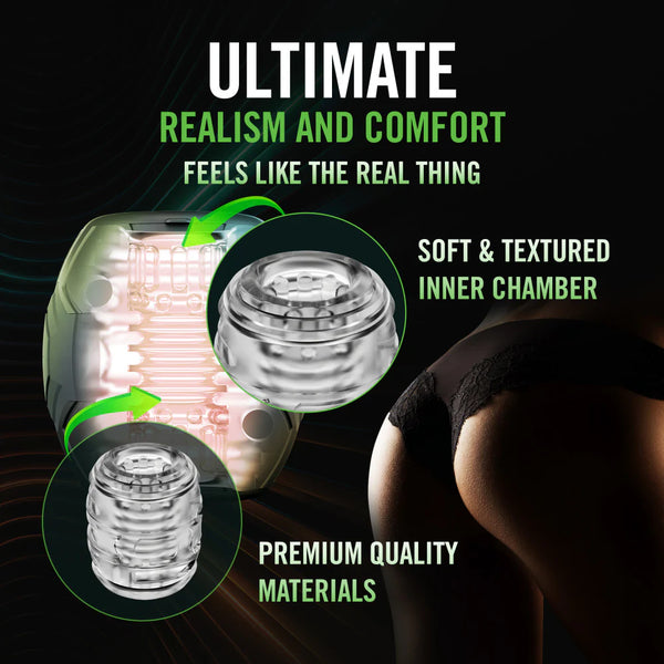 M For Men Dome X Vibrating Automatic Male Masturbator with Easy-Grip