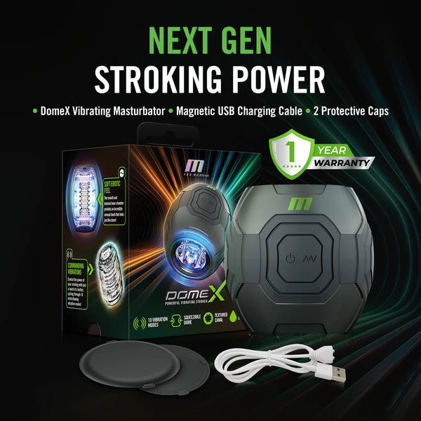 M For Men Dome X Vibrating Automatic Male Masturbator with Easy-Grip