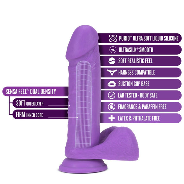 Blush Novelties Neo Elite 8" Silicone Dual Density Cock - Neon Purple - Extreme Toyz Singapore - https://extremetoyz.com.sg - Sex Toys and Lingerie Online Store - Bondage Gear / Vibrators / Electrosex Toys / Wireless Remote Control Vibes / Sexy Lingerie and Role Play / BDSM / Dungeon Furnitures / Dildos and Strap Ons &nbsp;/ Anal and Prostate Massagers / Anal Douche and Cleaning Aide / Delay Sprays and Gels / Lubricants and more...