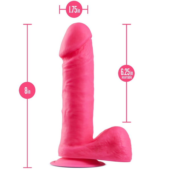 Blush Novelties Neo Elite 8" Silicone Dual Density Cock - Neon Pink - Extreme Toyz Singapore - https://extremetoyz.com.sg - Sex Toys and Lingerie Online Store - Bondage Gear / Vibrators / Electrosex Toys / Wireless Remote Control Vibes / Sexy Lingerie and Role Play / BDSM / Dungeon Furnitures / Dildos and Strap Ons &nbsp;/ Anal and Prostate Massagers / Anal Douche and Cleaning Aide / Delay Sprays and Gels / Lubricants and more...