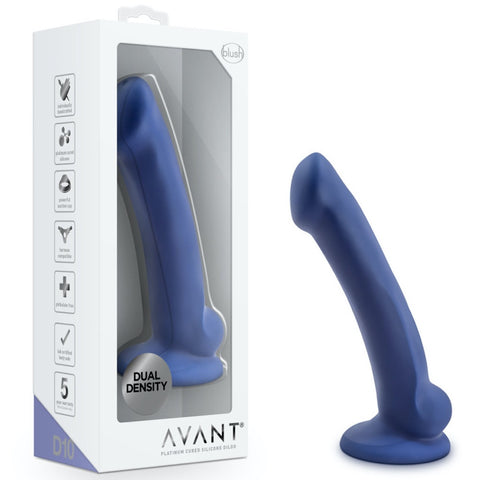 Blush Novelties Avant D10 Ergo Mini Indigo Platinum-Cured Silicone Dildo - Extreme Toyz Singapore - https://extremetoyz.com.sg - Sex Toys and Lingerie Online Store - Bondage Gear / Vibrators / Electrosex Toys / Wireless Remote Control Vibes / Sexy Lingerie and Role Play / BDSM / Dungeon Furnitures / Dildos and Strap Ons &nbsp;/ Anal and Prostate Massagers / Anal Douche and Cleaning Aide / Delay Sprays and Gels / Lubricants and more...