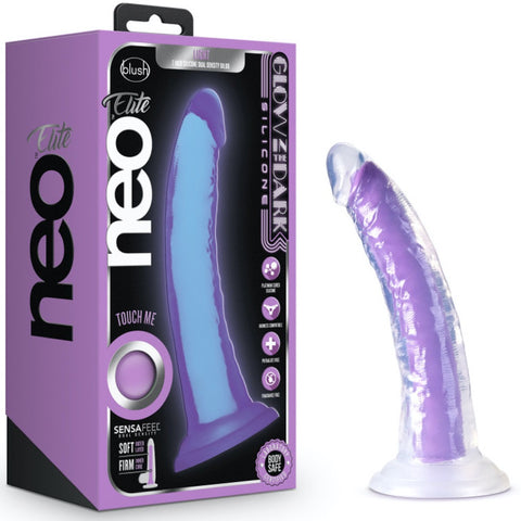 Blush Novelties Neo Elite 7" Glow in the Dark Light Silicone Dual Density Dildo - Neon Purple - Extreme Toyz Singapore - https://extremetoyz.com.sg - Sex Toys and Lingerie Online Store - Bondage Gear / Vibrators / Electrosex Toys / Wireless Remote Control Vibes / Sexy Lingerie and Role Play / BDSM / Dungeon Furnitures / Dildos and Strap Ons &nbsp;/ Anal and Prostate Massagers / Anal Douche and Cleaning Aide / Delay Sprays and Gels / Lubricants and more...