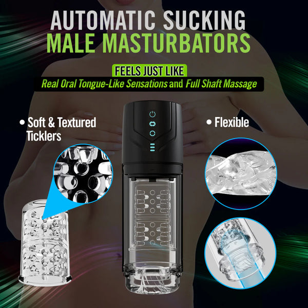 M For Men Whirlwind Pro Rotating & Sucking Automatic Male Masturbator with Auto Suction Technology