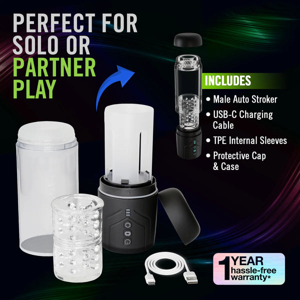 M For Men Whirlwind Pro Rotating & Sucking Automatic Male Masturbator with Auto Suction Technology