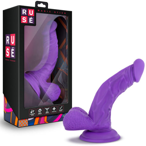 Blush Novelties Ruse Magic Stick 7" Silicone Dildo - Purple - Extreme Toyz Singapore - https://extremetoyz.com.sg - Sex Toys and Lingerie Online Store - Bondage Gear / Vibrators / Electrosex Toys / Wireless Remote Control Vibes / Sexy Lingerie and Role Play / BDSM / Dungeon Furnitures / Dildos and Strap Ons &nbsp;/ Anal and Prostate Massagers / Anal Douche and Cleaning Aide / Delay Sprays and Gels / Lubricants and more...