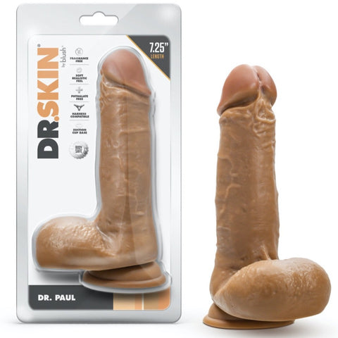 Blush Novelties Dr. Skin Dr. Paul 7.25" Dildo With Balls - Extreme Toyz Singapore - https://extremetoyz.com.sg - Sex Toys and Lingerie Online Store - Bondage Gear / Vibrators / Electrosex Toys / Wireless Remote Control Vibes / Sexy Lingerie and Role Play / BDSM / Dungeon Furnitures / Dildos and Strap Ons  / Anal and Prostate Massagers / Anal Douche and Cleaning Aide / Delay Sprays and Gels / Lubricants and more...