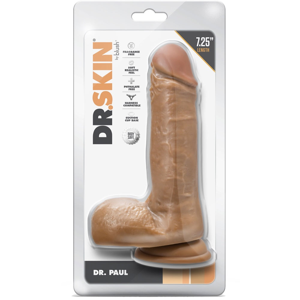 Dr. Skin Dr. Paul 7.25" Dildo With Balls - Tan