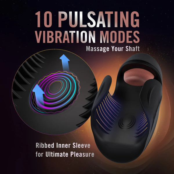 M For Men Lickety Split Vibrating Automatic Male Masturbator with Tongue Licking Oral Stimulator