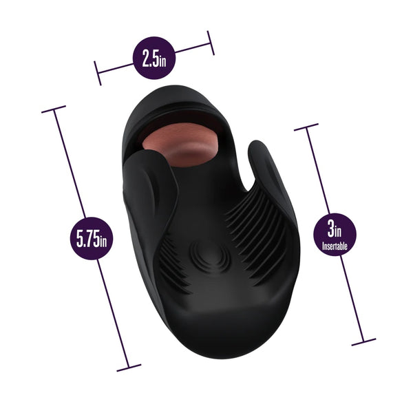 M For Men Lickety Split Vibrating Automatic Male Masturbator with Tongue Licking Oral Stimulator