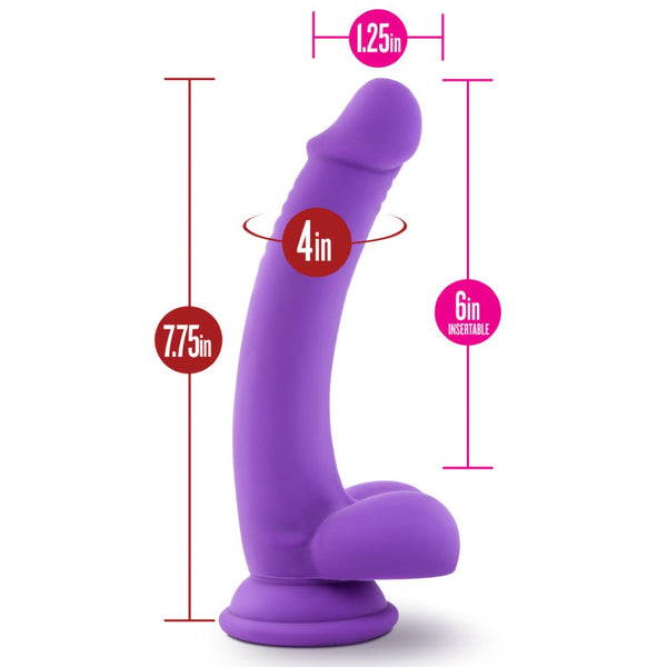 Ruse D Thang 7.75" Silicone Dildo - Purple