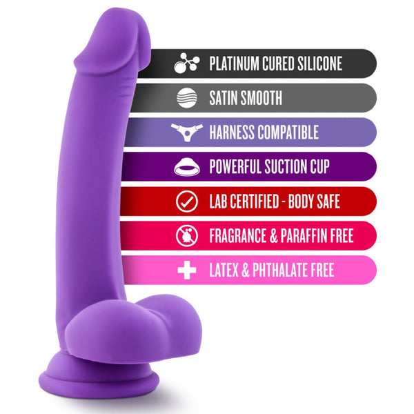 Ruse D Thang 7.75" Silicone Dildo - Purple