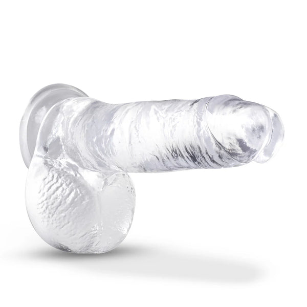 B Yours Plus 7" Rock N' Roll Dildo with Balls - Clear