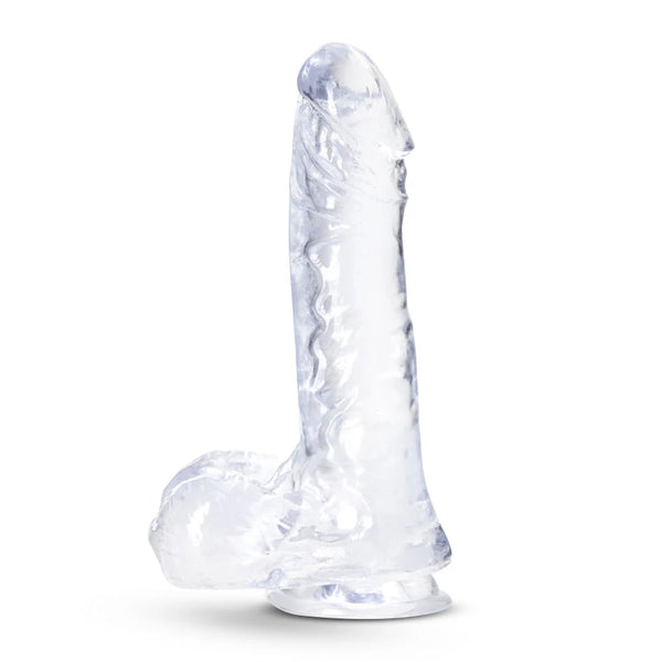 B Yours Plus 8" Ram N’ Jam Dildo with Balls - Clear