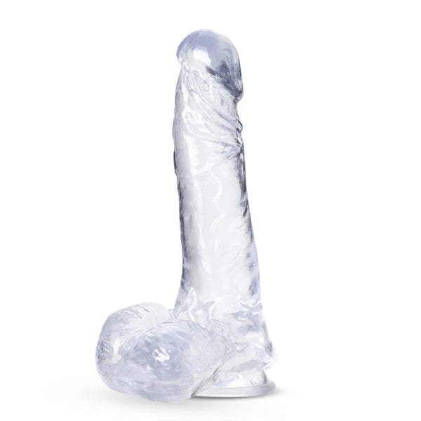 B Yours Plus 8" Ram N’ Jam Dildo with Balls - Clear