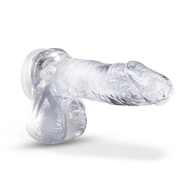 B Yours Plus 8" Ram N’ Jam Dildo with Balls - Clear