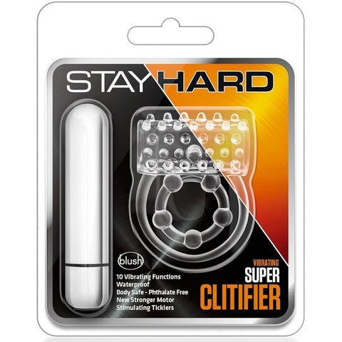 Stay Hard Vibrating Super Clitifier - Clear