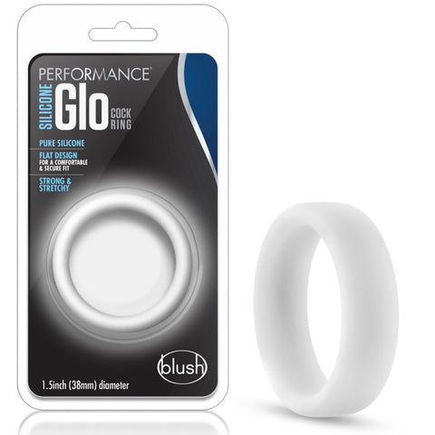 Blush Novelties Performance Silicone Glo Cock Ring - White Glow - Extreme Toyz Singapore - https://extremetoyz.com.sg - Sex Toys and Lingerie Online Store - Bondage Gear / Vibrators / Electrosex Toys / Wireless Remote Control Vibes / Sexy Lingerie and Role Play / BDSM / Dungeon Furnitures / Dildos and Strap Ons &nbsp;/ Anal and Prostate Massagers / Anal Douche and Cleaning Aide / Delay Sprays and Gels / Lubricants and more...