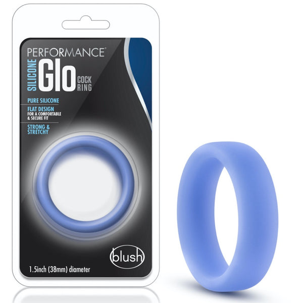 Blush Novelties Performance Silicone Glo Cock Ring - Blue Glow - Extreme Toyz Singapore - https://extremetoyz.com.sg - Sex Toys and Lingerie Online Store - Bondage Gear / Vibrators / Electrosex Toys / Wireless Remote Control Vibes / Sexy Lingerie and Role Play / BDSM / Dungeon Furnitures / Dildos and Strap Ons &nbsp;/ Anal and Prostate Massagers / Anal Douche and Cleaning Aide / Delay Sprays and Gels / Lubricants and more...