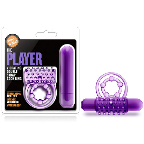 Blush Novelties Play With Me The Player Vibrating Double Strap Cock Ring - Extreme Toyz Singapore - https://extremetoyz.com.sg - Sex Toys and Lingerie Online Store - Bondage Gear / Vibrators / Electrosex Toys / Wireless Remote Control Vibes / Sexy Lingerie and Role Play / BDSM / Dungeon Furnitures / Dildos and Strap Ons &nbsp;/ Anal and Prostate Massagers / Anal Douche and Cleaning Aide / Delay Sprays and Gels / Lubricants and more...
