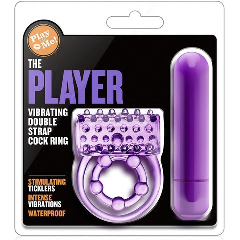 Play With Me The Player Vibrating Double Strap Cock Ring