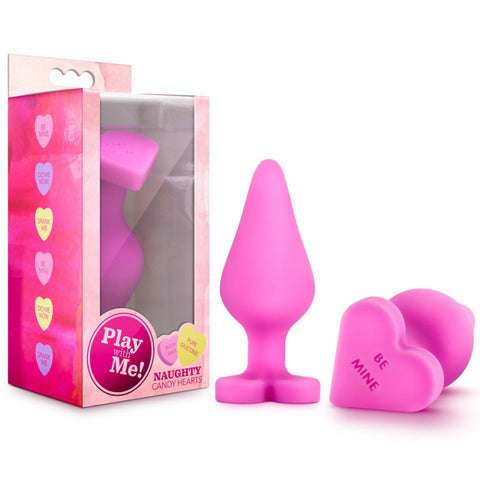 Blush Novelties Play with Me Naughty Candy Heart Be Mine Silicone Plug - Pink - Extreme Toyz Singapore - https://extremetoyz.com.sg - Sex Toys and Lingerie Online Store - Bondage Gear / Vibrators / Electrosex Toys / Wireless Remote Control Vibes / Sexy Lingerie and Role Play / BDSM / Dungeon Furnitures / Dildos and Strap Ons &nbsp;/ Anal and Prostate Massagers / Anal Douche and Cleaning Aide / Delay Sprays and Gels / Lubricants and more...