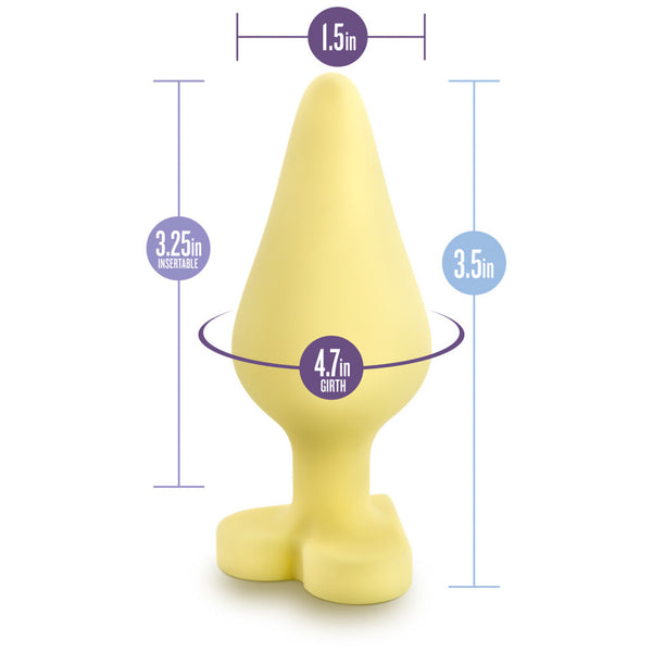 Blush Novelties Play with Me Naughty Candy Heart Spank Me Silicone Plug - Yellow - Extreme Toyz Singapore - https://extremetoyz.com.sg - Sex Toys and Lingerie Online Store - Bondage Gear / Vibrators / Electrosex Toys / Wireless Remote Control Vibes / Sexy Lingerie and Role Play / BDSM / Dungeon Furnitures / Dildos and Strap Ons &nbsp;/ Anal and Prostate Massagers / Anal Douche and Cleaning Aide / Delay Sprays and Gels / Lubricants and more...