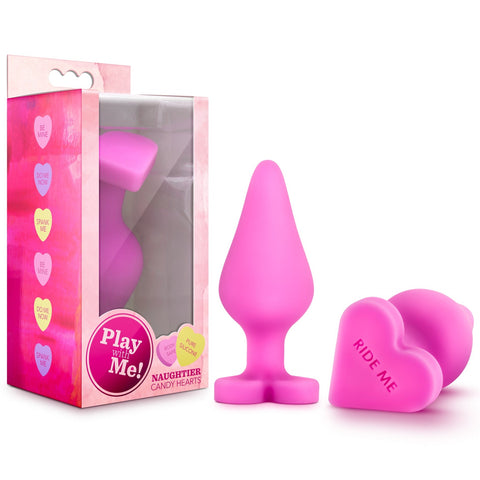 Blush Novelties Play with Me Naughtier Candy Heart Ride Me Silicone Plug - Pink - Extreme Toyz Singapore - https://extremetoyz.com.sg - Sex Toys and Lingerie Online Store - Bondage Gear / Vibrators / Electrosex Toys / Wireless Remote Control Vibes / Sexy Lingerie and Role Play / BDSM / Dungeon Furnitures / Dildos and Strap Ons &nbsp;/ Anal and Prostate Massagers / Anal Douche and Cleaning Aide / Delay Sprays and Gels / Lubricants and more...