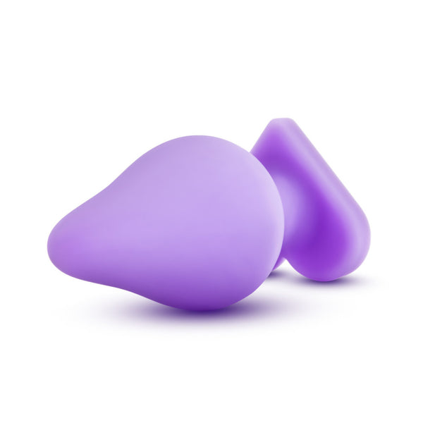 Blush Novelties Play with Me Naughtier Candy Heart Fuck Me Silicone Plug - Purple - Extreme Toyz Singapore - https://extremetoyz.com.sg - Sex Toys and Lingerie Online Store - Bondage Gear / Vibrators / Electrosex Toys / Wireless Remote Control Vibes / Sexy Lingerie and Role Play / BDSM / Dungeon Furnitures / Dildos and Strap Ons &nbsp;/ Anal and Prostate Massagers / Anal Douche and Cleaning Aide / Delay Sprays and Gels / Lubricants and more...