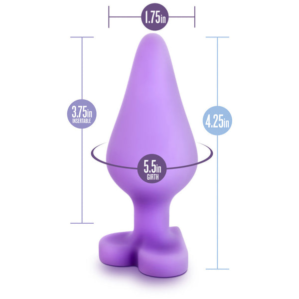 Blush Novelties Play with Me Naughtier Candy Heart Fuck Me Silicone Plug - Purple - Extreme Toyz Singapore - https://extremetoyz.com.sg - Sex Toys and Lingerie Online Store - Bondage Gear / Vibrators / Electrosex Toys / Wireless Remote Control Vibes / Sexy Lingerie and Role Play / BDSM / Dungeon Furnitures / Dildos and Strap Ons &nbsp;/ Anal and Prostate Massagers / Anal Douche and Cleaning Aide / Delay Sprays and Gels / Lubricants and more...