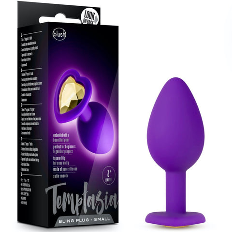 Blush Novelties Temptasia Purple Bling Silicone Plug - Small - Extreme Toyz Singapore - https://extremetoyz.com.sg - Sex Toys and Lingerie Online Store - Bondage Gear / Vibrators / Electrosex Toys / Wireless Remote Control Vibes / Sexy Lingerie and Role Play / BDSM / Dungeon Furnitures / Dildos and Strap Ons &nbsp;/ Anal and Prostate Massagers / Anal Douche and Cleaning Aide / Delay Sprays and Gels / Lubricants and more...