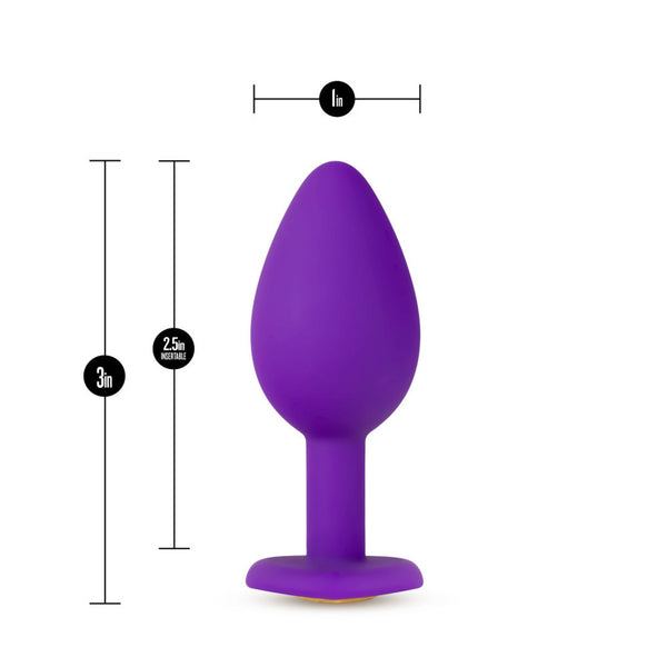 Blush Novelties Temptasia Purple Bling Silicone Plug - Small - Extreme Toyz Singapore - https://extremetoyz.com.sg - Sex Toys and Lingerie Online Store - Bondage Gear / Vibrators / Electrosex Toys / Wireless Remote Control Vibes / Sexy Lingerie and Role Play / BDSM / Dungeon Furnitures / Dildos and Strap Ons &nbsp;/ Anal and Prostate Massagers / Anal Douche and Cleaning Aide / Delay Sprays and Gels / Lubricants and more... 